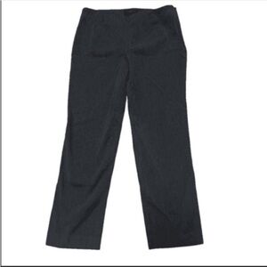 Talbots straight leg mid rise waist flat front gray work pants. Size 6P.
